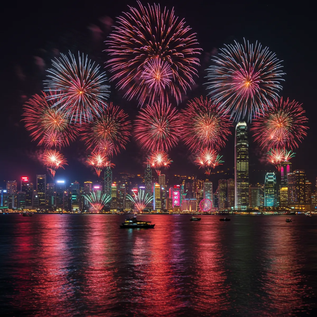 Feux d'artifice en Chine