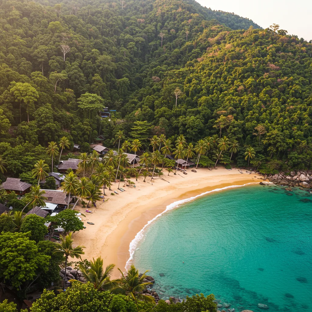 secluded bay of Bottle Beach (Haad Khuat), Koh Phangan