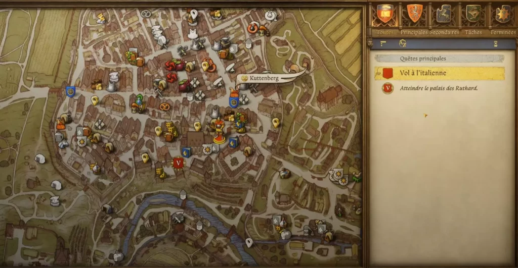 Carte de la mission vol à l'Italienne KCD2