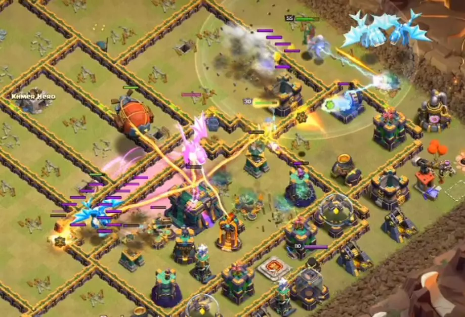 Dragons Électriques et Ballons Clash Of Clans