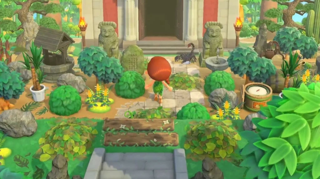 Jardin statues Animal Crossing